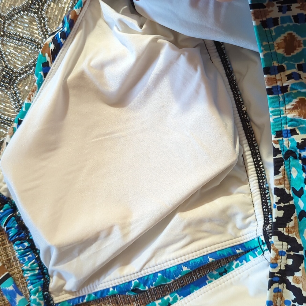 La Blanca Blue Patterned One Piece Swimsuit - Picture 13 of 13
